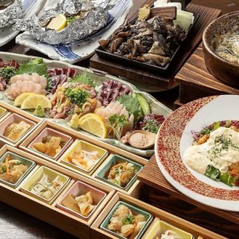 《夏の宴コース》宮崎赤鶏たたき、宮崎名物ももの炭火焼きなど2時間飲放題付き4000円（税込）