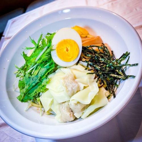 Wonton Mazesoba with agodashi soup