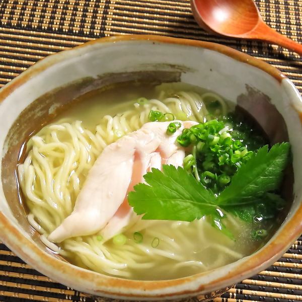 Chicken soup soba