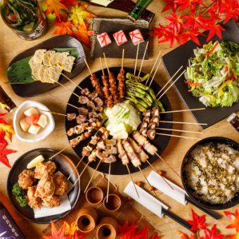 【欢迎和欢送会！】可以吃到所有豪华菜肴的“大田年套餐”，包括11种菜肴和3小时无限畅饮，价格为5,500日元