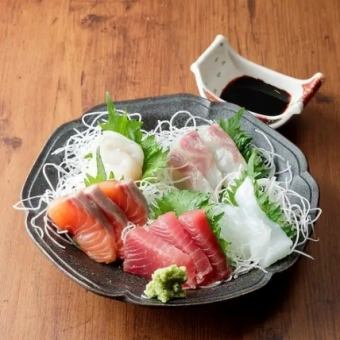 Five kinds of sashimi