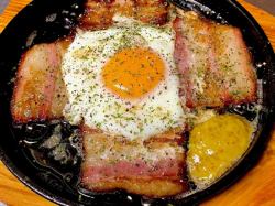 Iberico pork bacon egg