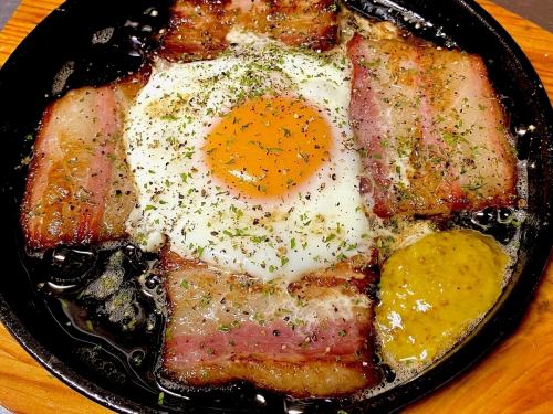Iberico pork bacon egg