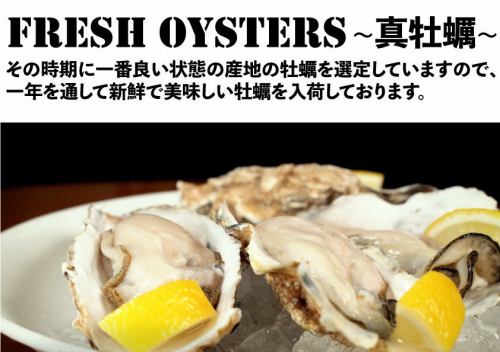 Fresh raw oysters available all year round!
