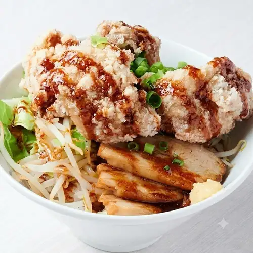 【二郎系チャーシュー＆唐揚げ丼】