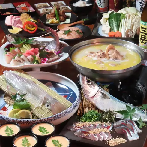 【九州名物満喫】水炊き・ゴマサバ・活イカなど豊富にご準備♪