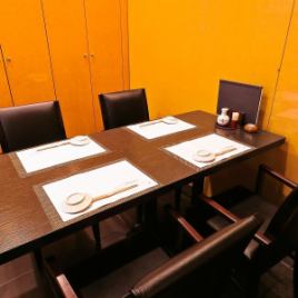 Small private room for 2 to 4 people.There are 3 private table rooms.