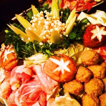 ★Hot pot is the way to go in winter★ Gorgeous seafood hot pot course! 9 dishes in total, 2.5 hours of all-you-can-drink, for 5,000 yen (5,500 yen including tax)!