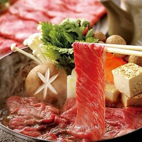 最大3時間飲み放題【A4ランク国産黒毛和牛すきやき】♪すき焼きコース全9品6500円→6000円