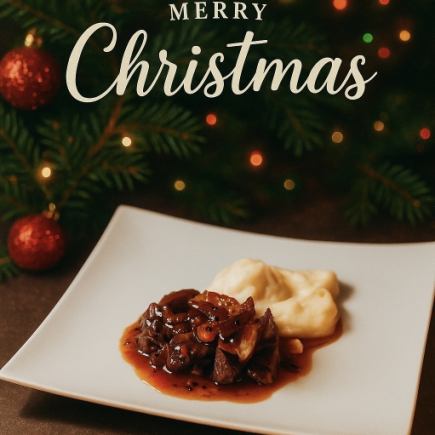 【12/23日24日25日限定/Xmasスペシャルディナー2025】厳選但馬牛シャトーブリアン&海の幸Bコース