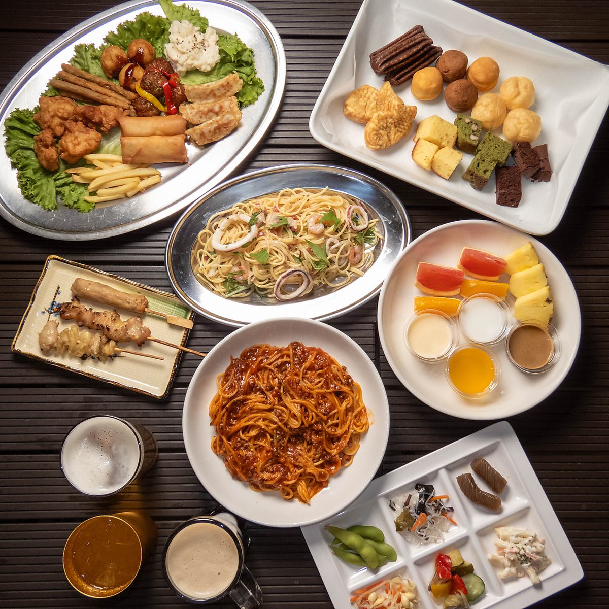 60分、120分から選べる食べ飲み放題コースをご用意しております