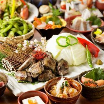 【ウマいコース】 名物を愉しめる♪3時間飲み放題付《全8品》5000円⇒4000円