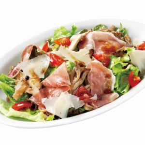 Raw ham and 3 types of mushroom salad ~Balsamic dressing~