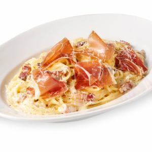 Carbonara with Prosciutto and Pancetta