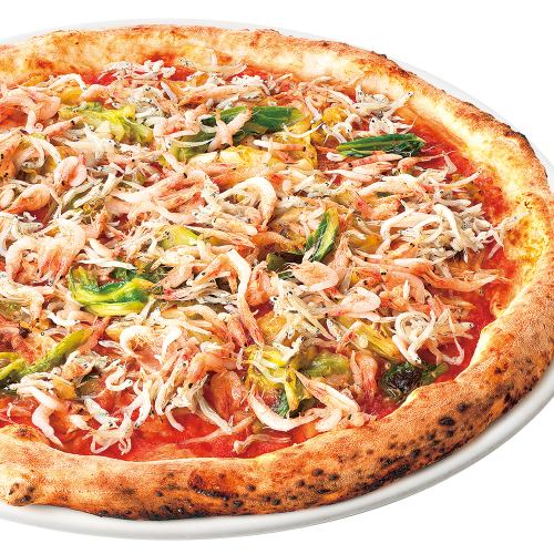 清蒸银鱼樱花虾披萨（不含马苏里拉奶酪）