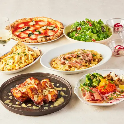 11/18~1/12◆忘新年会《2H飲み放題付》サルヴァトーレプラン★チキンソテー、パスタ等全11品
