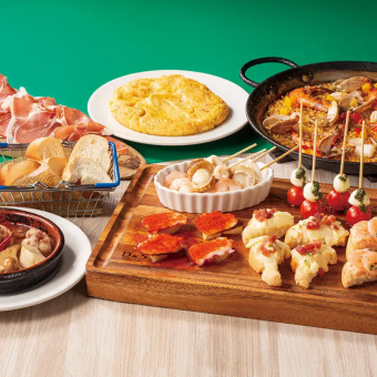 【タパスコース　2時間飲み放題】5500円(税込)（全5品）