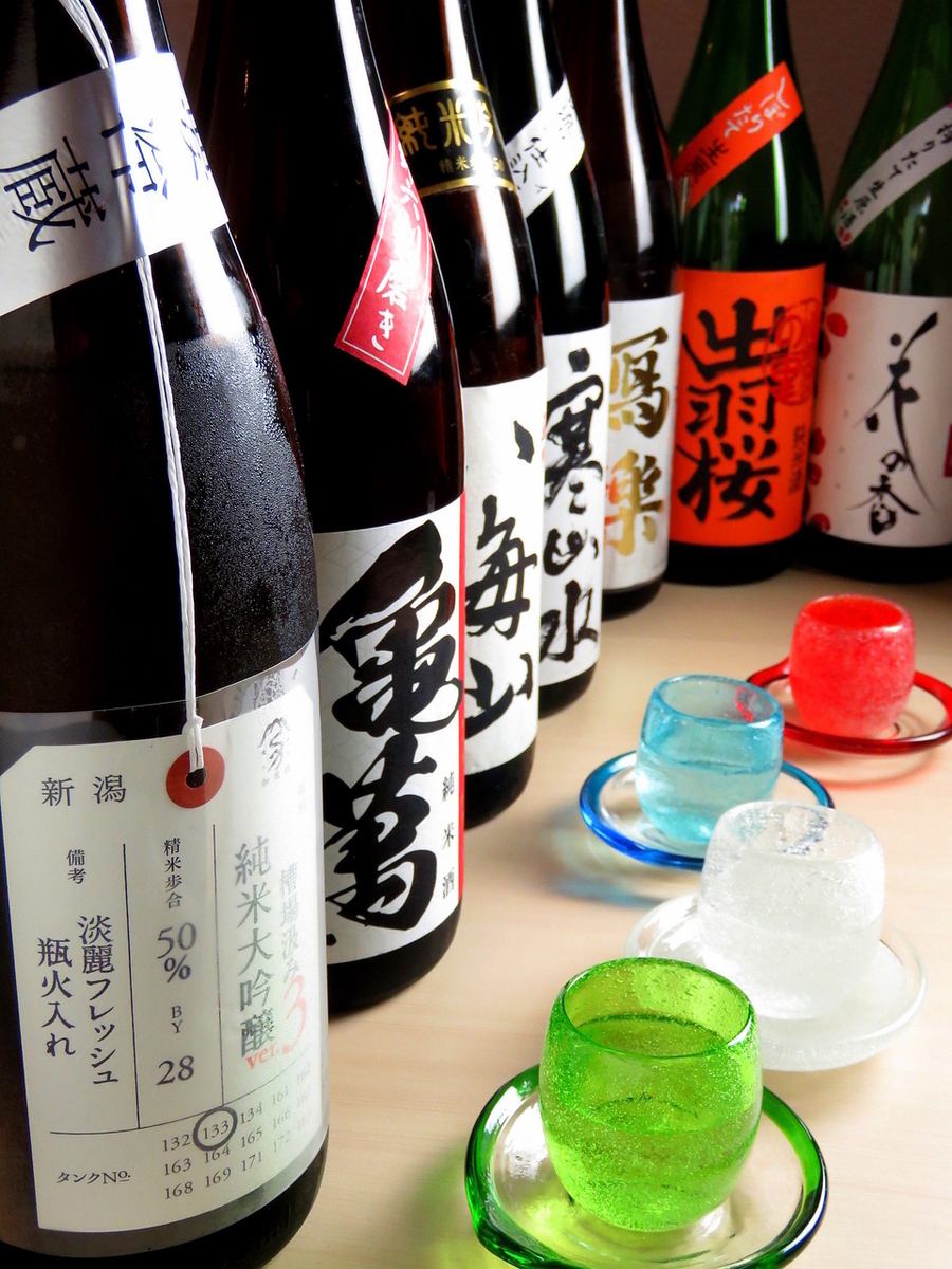 こだわりの日本酒♪コースにプレミアム飲み放題で日本酒も◎