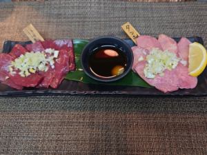兩種牛肉的拼盤