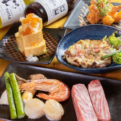 【ちょっと贅沢に】岡山県産和牛≪千屋牛ステーキ≫コース全8品120分飲み放題付き6000円