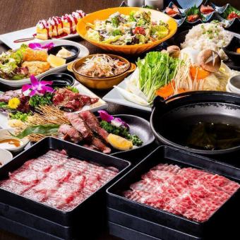 【霞コース】鍋も肉も海鮮も！ボリューム満点豪華全9品+3時間飲み放題付き6000円(税込)