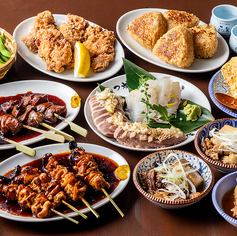\3H生ビール付飲み放題/名物やきとんや国産牛すじ煮込みを楽しむ★梅コース/料理8品★4000円