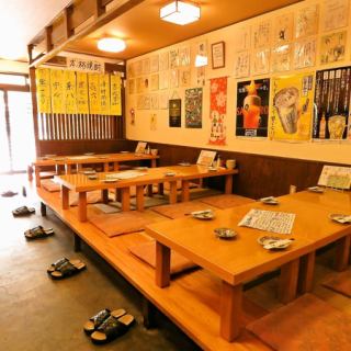 わいわい楽しめるお座敷は、混雑時にご相席をお願いすることもございます。