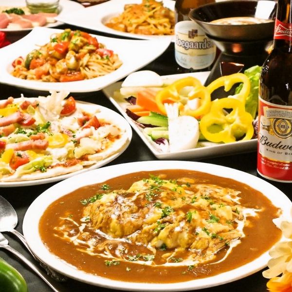 貸切パーティー大歓迎！3000円～4500円まで多彩なコースご用意してます。