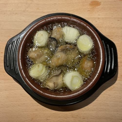 牡蠣と長ネギ