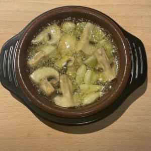 곡물 마늘과 버섯