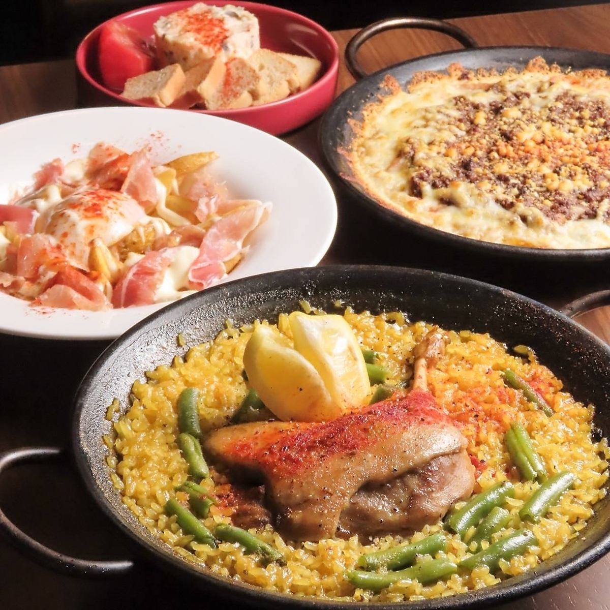 本格スペイン料理を気軽に満喫♪【学生限定】2h飲み放題付き3500円(税込)コース有！