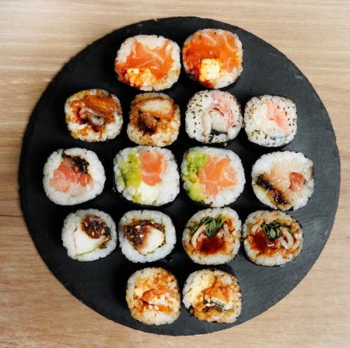 Enjoy a variety of sushi