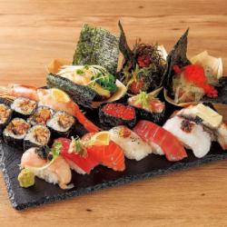 Lively Shared Sushi Platter