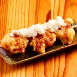 Chicken tempura skewers