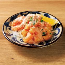 Plump shrimp with chili mayonnaise sauce