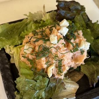 大葉と明太子のポテサラ