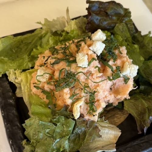 大葉と明太子のポテサラ