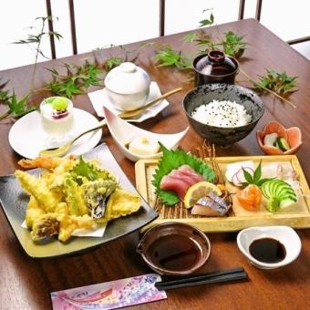 [Lunch] Tensashi set meal