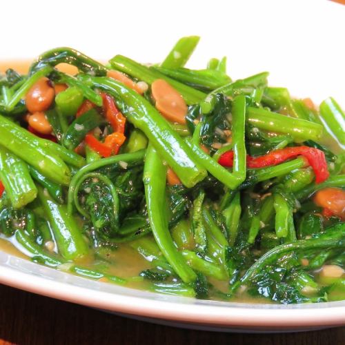 Water spinach with tochio sauce