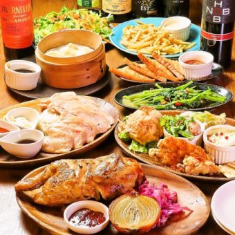 ★Early bird discount★ "Premium course" with bone-in chicken gaiyan 3 hours all-you-can-drink 13 dishes 5,000 yen (tax included)