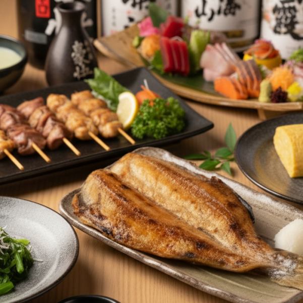 個室や半個室が豊富!プライベート和空間で北海道食材の炉端焼き、本格焼き鳥を堪能!香ばしい炉端の香りとじっくりと焼くことで凝縮された旨味を心ゆくまでお楽しみください♪