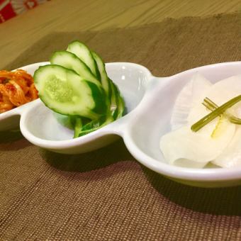 Assortment of 3 kinds of pickles