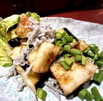 揚げナスしらすポン酢