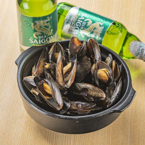 Mussels white wine steamed