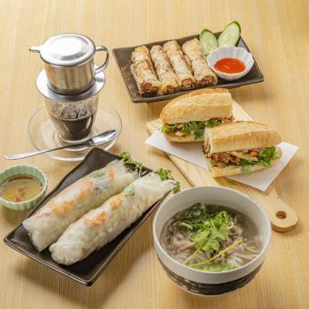 ベトナムの定番をぎゅっと凝縮！ランチAコース【1,750円(税込)｜2名様から注文可能〇】