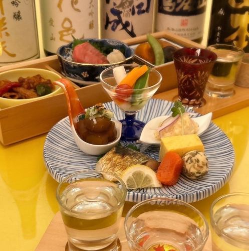 【秋田の地酒、美味しさ再発見！】日本酒ペアリングセット￥5,500(税込)