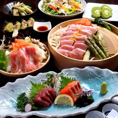 [歓送迎会] 2.5時間飲み放題×7品【粋コース】4000円★<仙台名物>海鮮2種や蒸篭蒸しなど