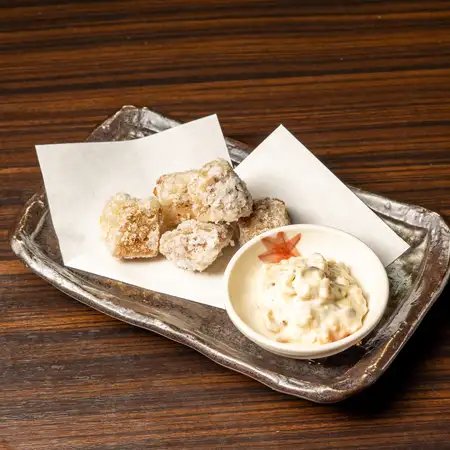 長芋の竜田揚げ ~いぶりがっこタルタル添え~