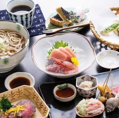 A handmade soba lunch course that you can enjoy in a private room!