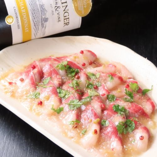Recommended best 2. Japanese style carpaccio of fresh fish